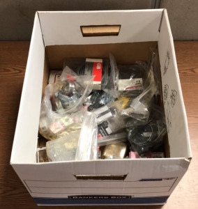(1) Box Of Galavanized Hanger Straps, And Nails