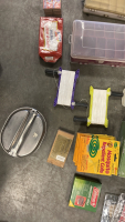 FISHING AND CAMPING SUPPLY LOT. SINGLE BURNER, COOK SET, MESS KIT, TACKLE BOXES - 3