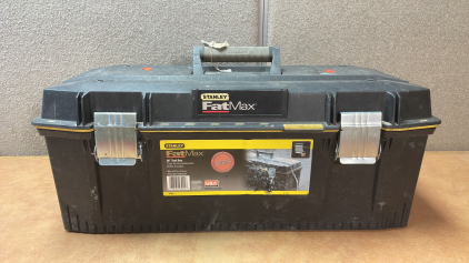 STANLEY FAT MAX 28” TOOL BOX WITH TRAYS AND NAILS