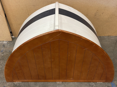 Wooden Childs Boat Bed, Vintage Style; Bow, Headboard And Rails All Included (No Mattress) Hardware Included