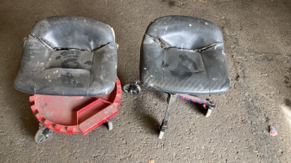 (2) Rolling Shop Chairs