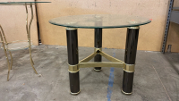 2 GLASS TOP COFFEE/END TABLES - 2