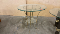 2 GLASS TOP COFFEE/END TABLES - 3