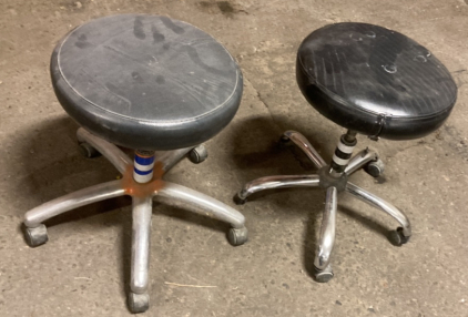 (2) Rolling Shop Seats W/ Swivel