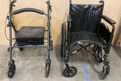 DRIVE FOLDING WHEELCHAIR AND NOVA WALKER/CHAIR