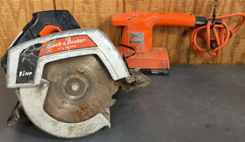 Black And Decker 7 1/4” Saw (Doesn’t Turn On) And Black And Decker Sander/Polisher (Doesn’t Turn On)