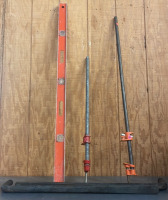 Two Weight Distribution Hitches (31”), Two Pipe Clamps (41”, 29”), and Bubble Level (48”)