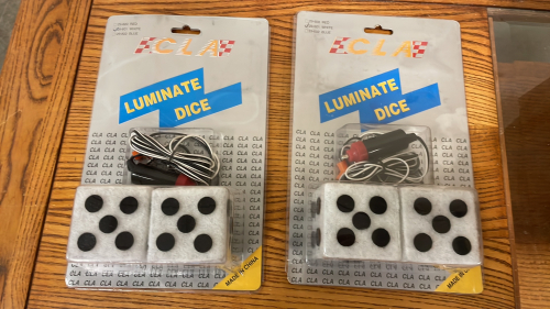 (10) CLA 12V ILLUMINATED CAR DICE LIGHTS