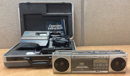 General Electric Battery Operated Stereo Radio/Cassette Recorder, Panasonic OmniMovie Vhs