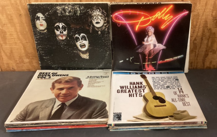 25 Records Including Including Kiss, Dolly Parton, Hank Williams, RSO & More