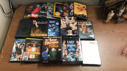 (20 Plus) DVD Movies/ Sets Including (1) Season 2 Set Of Irwin Allen’s “Lost In Space”, (1) 4-Pack DVD Set Of “The Three Stooges Festival”, (1) “The Untouchables”, And More