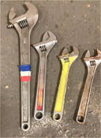 (4) Crescent Wrenches, Various Sizes