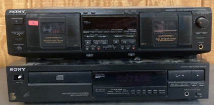 Sony Stereo Cassette Deck (Works), Sony Compact Disc Player (Works!)