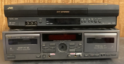 Jvc Video Cassette Recorder (Works), Jvc Double Cassette Deck (Works)