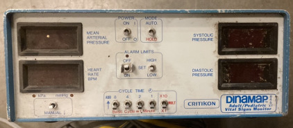 (2) Dinamap Adult/Pediatric Vital Signs Monitors