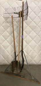 Shovel, Dirt Rake, Pitchfork, and Antenna