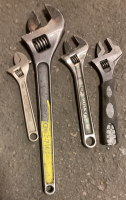 (4) Crescent Wrenches, Various Sizes