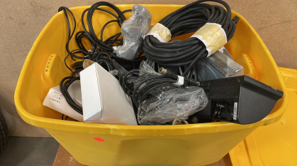 LATGE TOTE PF ELECTRICAL CORDS, LIGHTS, AND MORE!