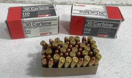 (2) Boxes Of (50) Aguila .30 Carbine 110 Grain Ammunition Cartridges