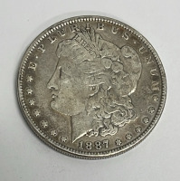 1887 Morgan 90% Silver One Dollar Coin