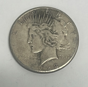 1922 Peace Dollar 90% Silver Coin