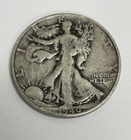 (2) Walking Liberty 90% Silver Half Dollar Coins Dated 1940-1945 - 3