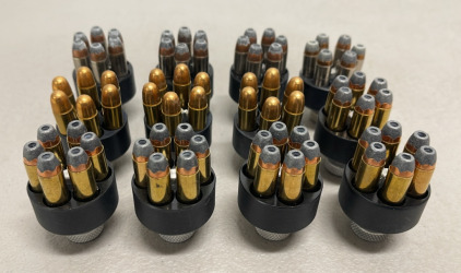 (12) .38 Revolver Speed Loaders W/ (72) Rounds Of 38 Special