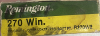 (2) Boxes Of (20) Remington High Velosity 270. WIM. 130 Grain Ammunition Cartridges - 3