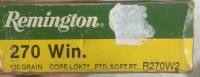 (2) Boxes Of (20) Remington High Velosity 270. WIM. 130 Grain Ammunition Cartridges - 7