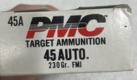 (1) Box of (50) PMC Target 45 Auto. 230 Grain F.M.J Ammunition Cartridges - 5