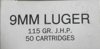 (1) Box Of (50) Miwall Corporation 9mm Luger 115 Grain J.H.P. Ammunition Cartridge - 4