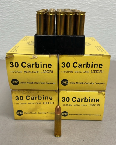 (200) Rounds Of 30 Carbine 120 Grain Metal Case Ammunition Cartridges