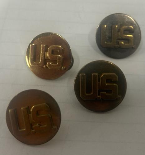 (4) Vintage US Army Collar Insignia Pins
