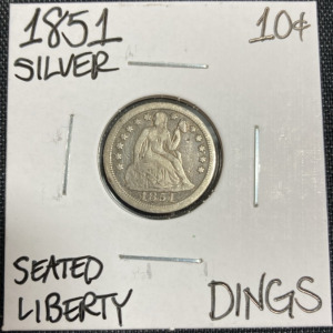 1851 Seated Liberty Silver Dime