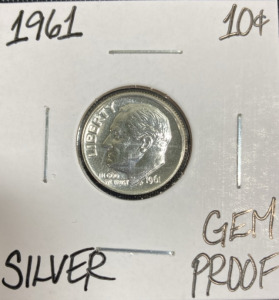 1961 Gem Proof Silver Roosevelt Dime