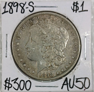 1898-S Morgan Silver Dollar AU50