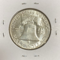 1963-D Choice BU+++ Silver Franklin Half Dollar - 2