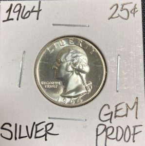 1964 Gem Proof Silver Washington Quarter