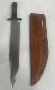 (1) Bowie Knife With Leather Sheeth