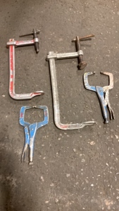 (2) Vice Grips & (2) Large C- clamps