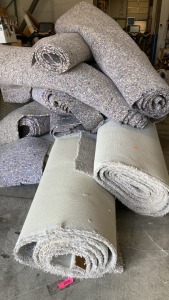 Light Tan Carpet Rolls and Carpet Padding ~1500sqft