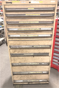 10-Drawer Tool and Bit Organizing Cabinet