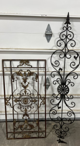 (1) 20”x40” Wrought Iron Decor (1) 60”x12.5” Wrought iron Decor