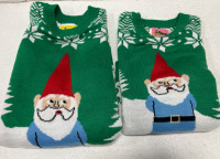 (2) Tippys Elves Sweaters (1) XXL (1) L