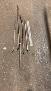 (6) Pry Bars/Bull Pins & Breaker Bars