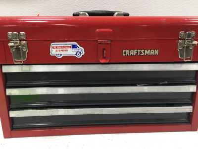3 Drawer Craftman Tool Box with Assorted Tool
