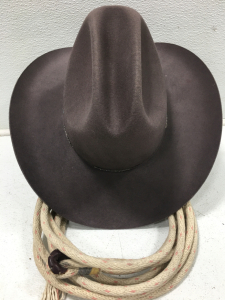 (1) Baileys Cowboy Hat (7- 3/8) with Home Made Lasso