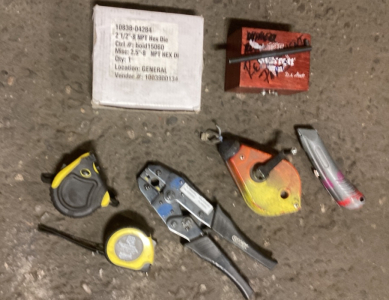 2 1/2” 8 npt Hex Die- Starrett Micrometer Parts Kit & Assorted Tools