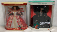 (1) Happy Holidays Barbie 10th Anniversary Doll Special Edition (1) Happy Holidays Barbie Special Edition