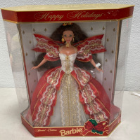 (1) Happy Holidays Barbie 10th Anniversary Doll Special Edition (1) Happy Holidays Barbie Special Edition - 2